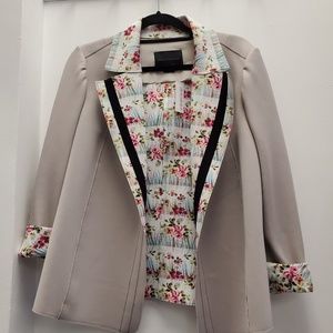 Marie Saint Pierre | Floral Printed Collar Blazer